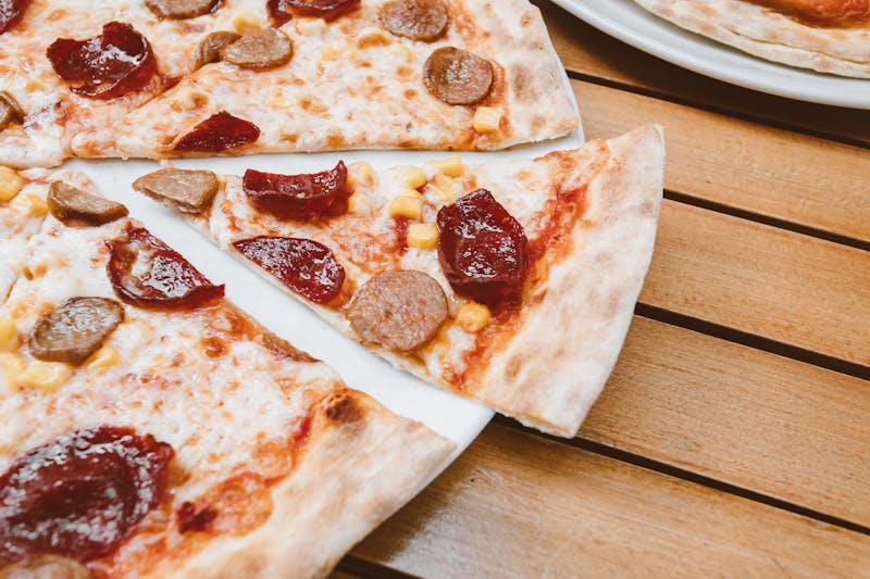 Via 313 Eight Mile pizza with spicy meat toppings