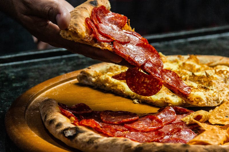 Via 313 Cadillac pizza with sausage and mushrooms